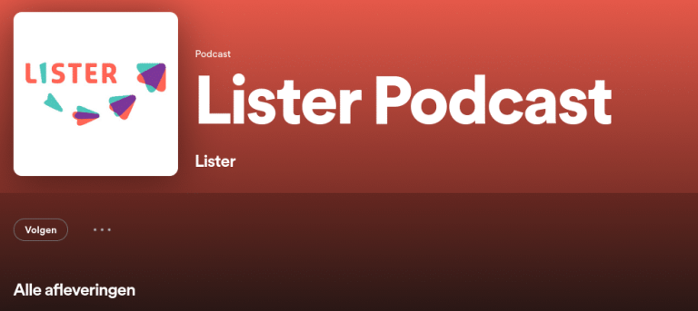 Schermafbeelding van Spotify pagina Lister