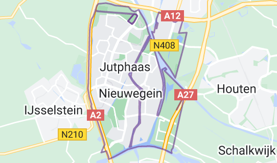 Plattegrond van gemeente Nieuwegein