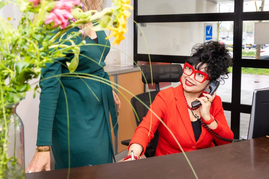 ontvangst bij de receptie